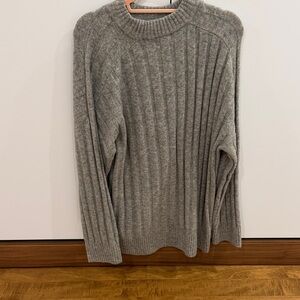 Gray Ribbed Men's Sweater